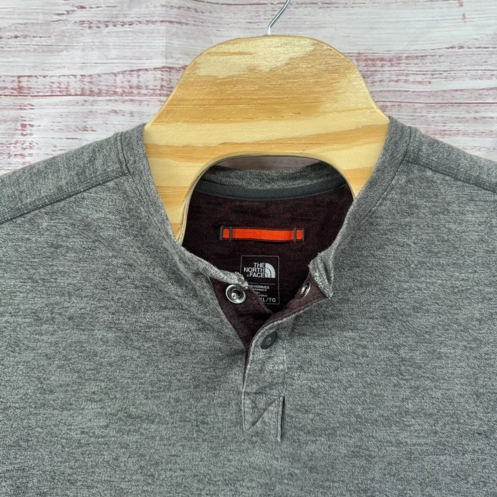 The North Face Henley‎ Shirt Gray Mens Size XL Long Sleeve Regular Fit Casual
